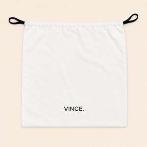VINCE White Canvas Drawstring Dust Bag Storage Travel Pouch Large